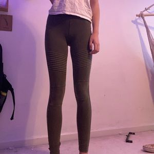 Army green leggings